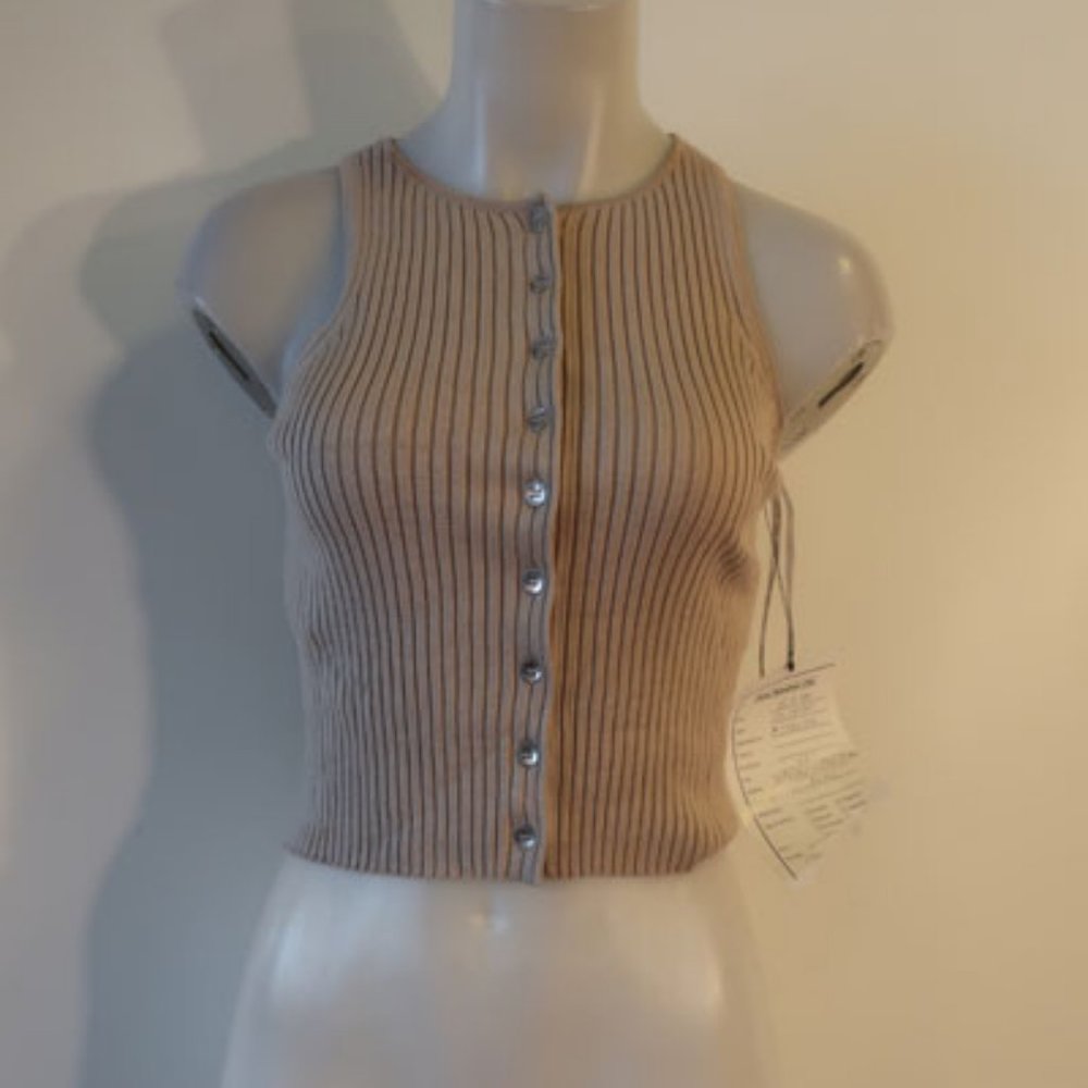 Calvin Klein Jeans Tan Ribbed Tank Top